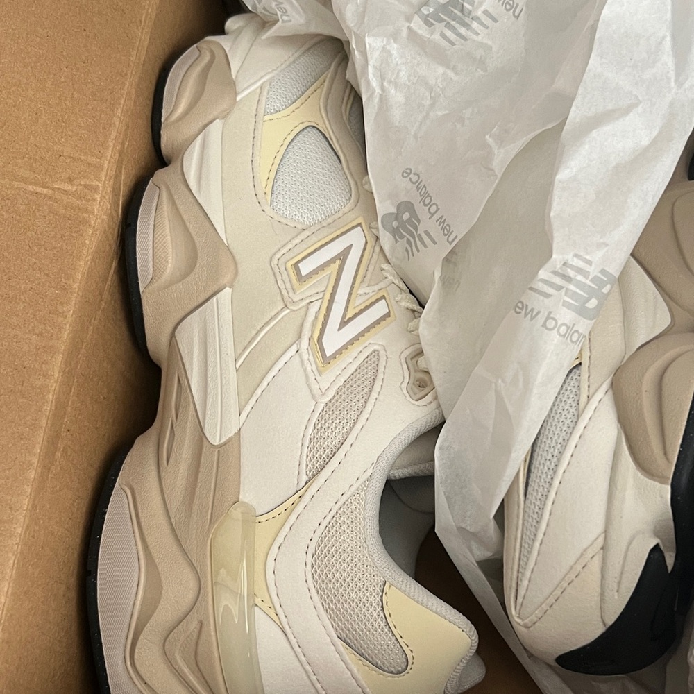 New Balance Beige and Cream Athletic Shoes